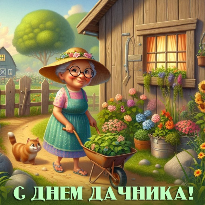 Прикольные открытки с Днем дачника . Прикольные открытки с Днем дачника
