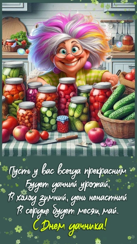 Прикольные открытки с Днем дачника . Прикольные открытки с Днем дачника