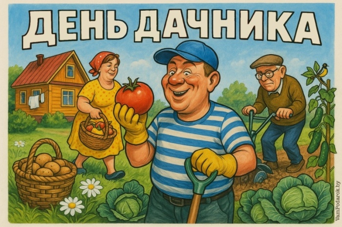 Прикольные открытки с Днем дачника . Открытки с Днем дачника