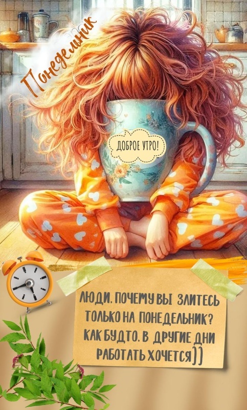 Картинки Доброе утро понедельника (90 открыток). Прикольные картинки Доброе утро понедельника