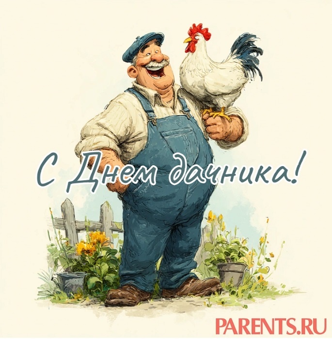 Прикольные открытки с Днем дачника . Прикольные открытки с Днем дачника