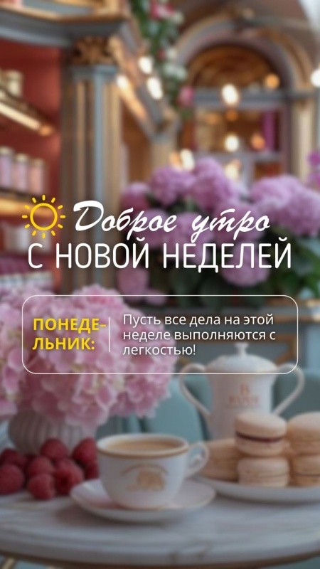 Картинки Доброе утро понедельника (90 открыток). Красивые картинки Доброе утро понедельника