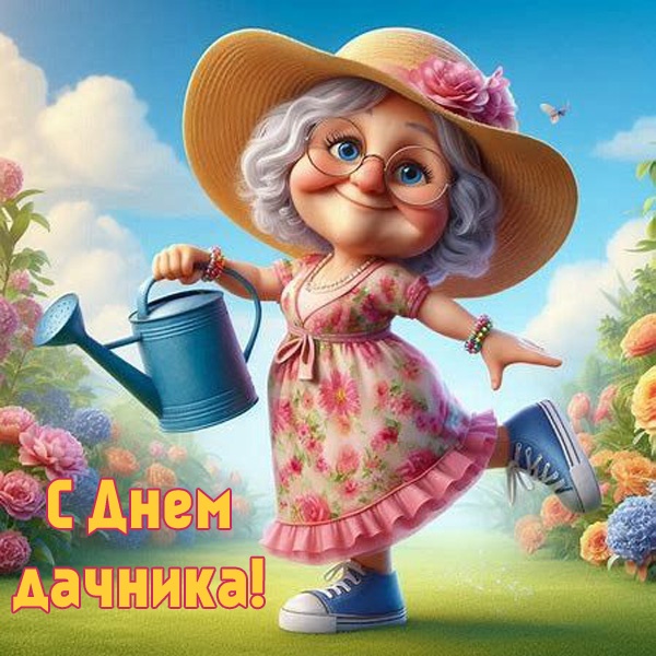 Прикольные открытки с Днем дачника . Прикольные открытки с Днем дачника