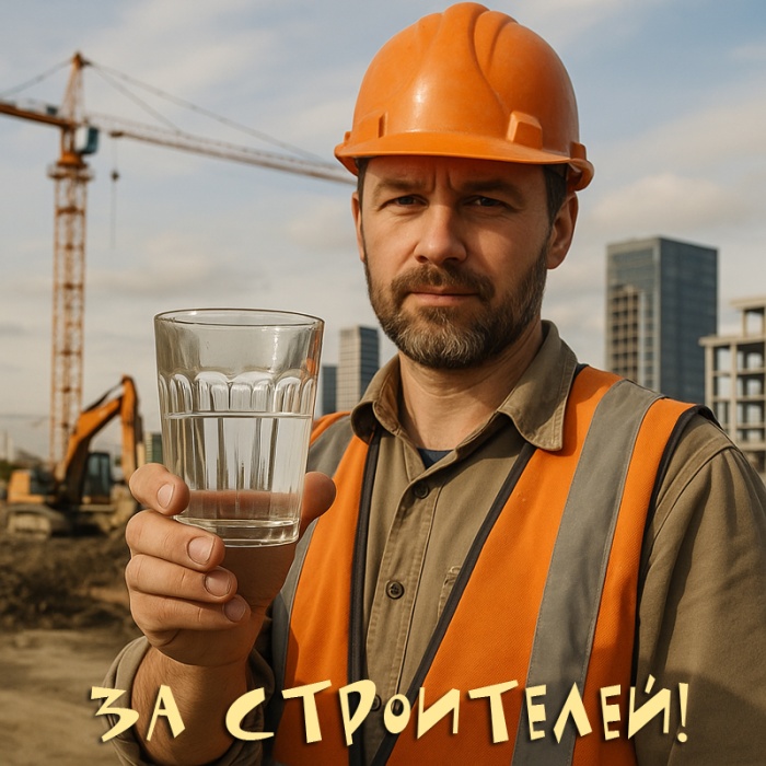 Открытки "С Днем строителя" красивые и прикольные. Открытки на День строителя прикольные