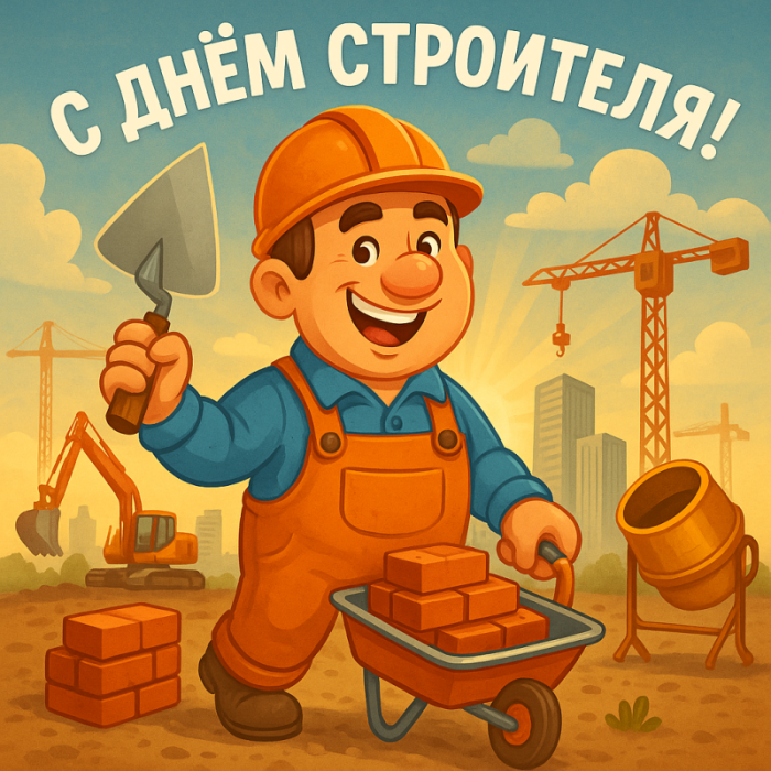 Прикольные картинки с Днем строителя (60 открыток)