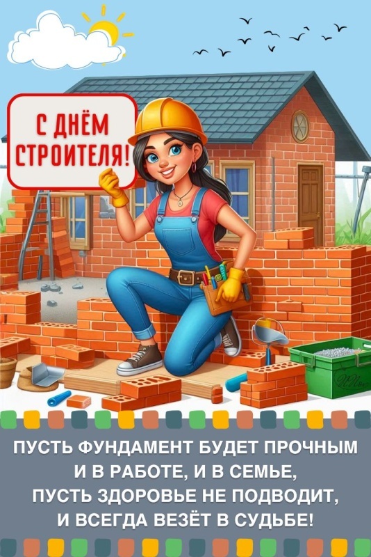 Красивые картинки с Днем строителя 2025. С Днем строителя - картинки с поздравлением