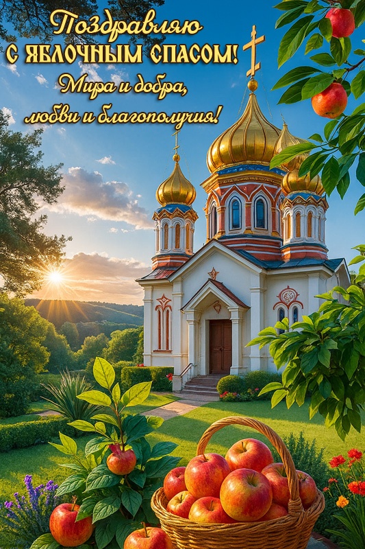 Яблочный Спас - открытки с поздравлениями