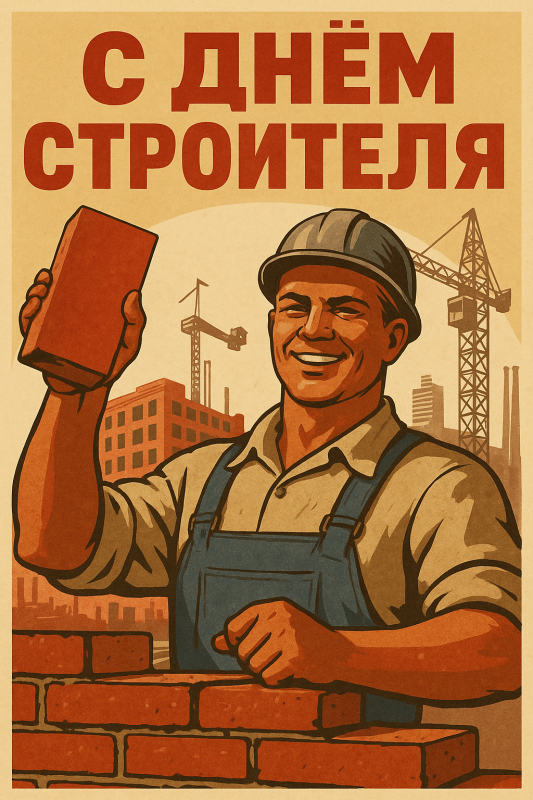 Красивые картинки с Днем строителя 2025. Картинки с Днем строителя красивые