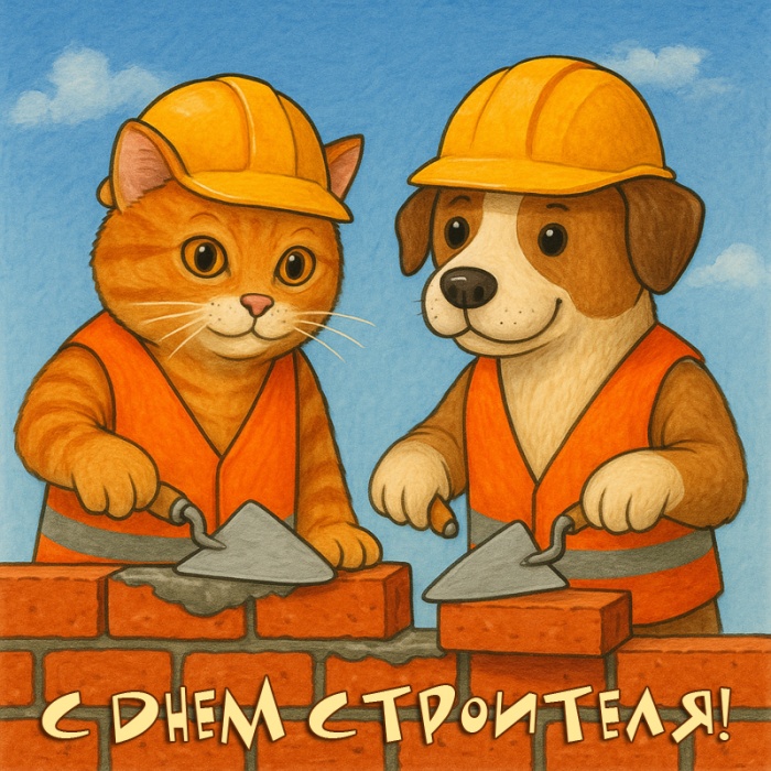 Прикольные картинки с Днем строителя (60 открыток). Картинки с Днем строителя прикольные и новые