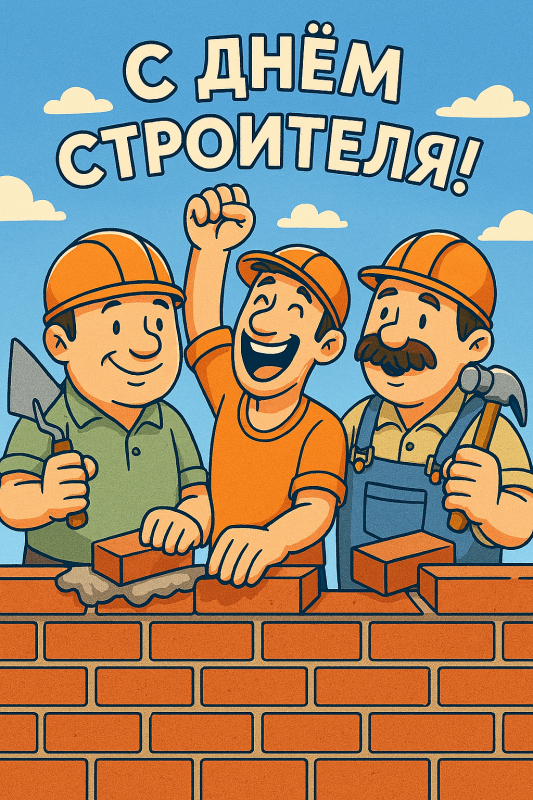 Прикольные картинки с Днем строителя (60 открыток). Картинки с Днем строителя прикольные и новые