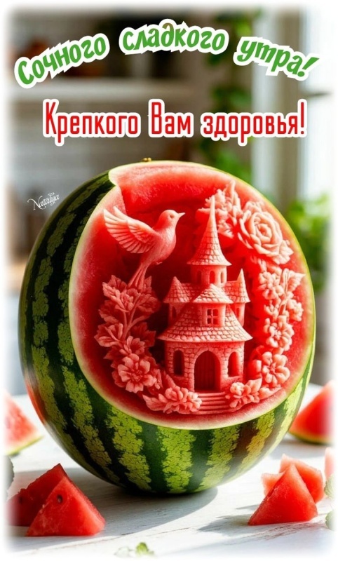 Картинки "Доброе августовское утро". Доброе августовское утро - картинки с арбузами и фруктами