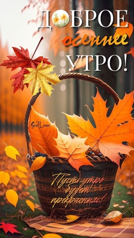 Красивые картинки Доброе осеннее утро. Картинки Доброе осеннее утро (сентябрь)