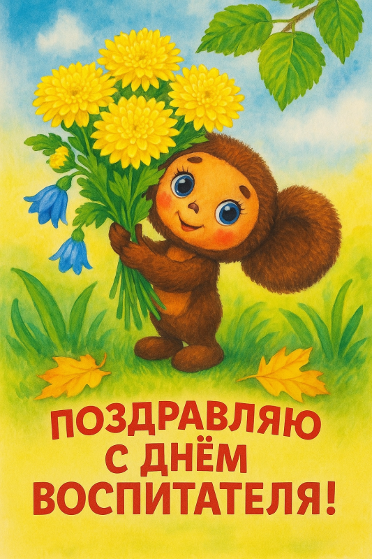 Открытки и картинки с Днем воспитателя. Красивые открытки с Днем воспитателя