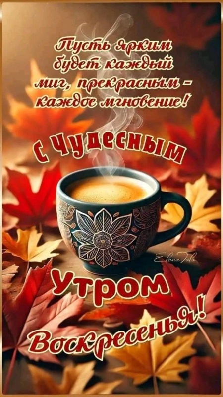 Картинки Доброе утро воскресенья (100 открыток). Осенние картинки Доброе утро воскресенья