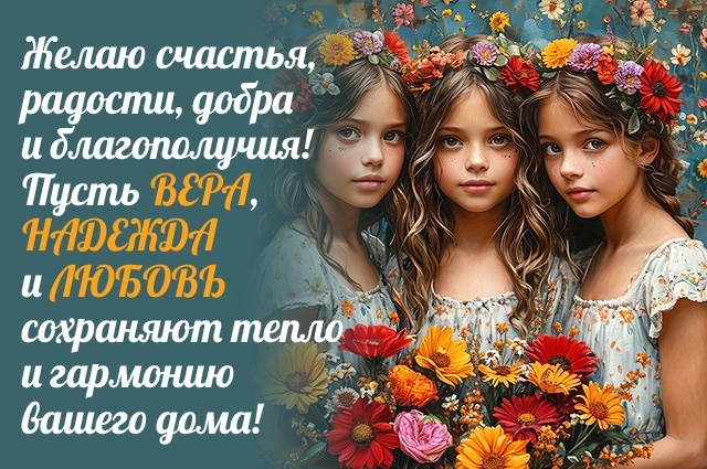 Картинки и открытки с Днем Веры Надежды Любви и Софии. Вера Надежда Любовь и София - открытки с поздравлениями