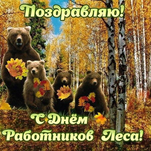 Картинки с Днем работников леса и лесоперерабатывающей промышленности. Душевные открытки на День работников леса