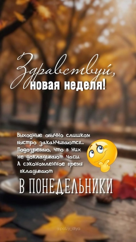 Картинки Доброе утро понедельника (90 открыток). Осенние картинки Доброе утро понедельника