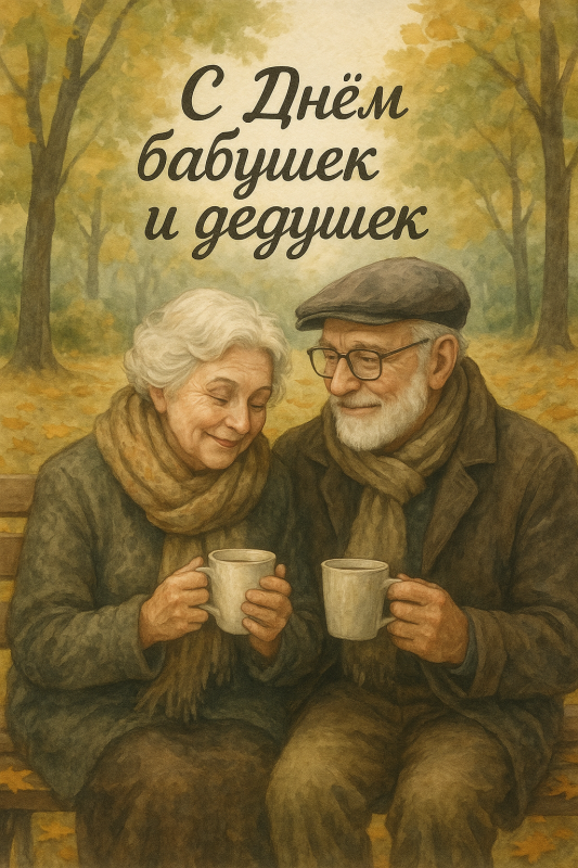 Открытки с Днем бабушек и дедушек 2025. Красивые открытки с Днем бабушек и дедушек