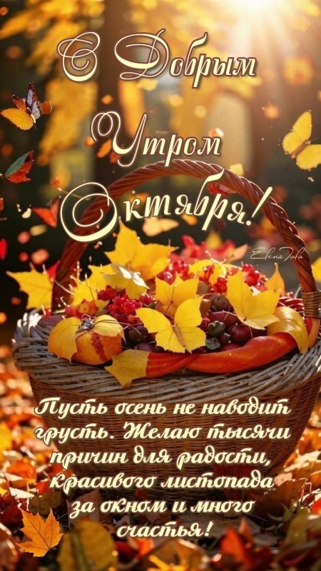 Красивые картинки Доброе утро октября