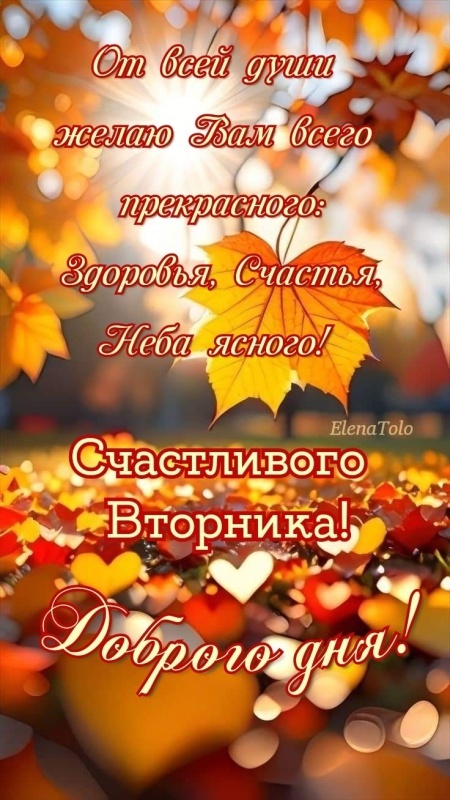 Осенние картинки доброе утро втроника. Доброе утро вторника - картинки осенние