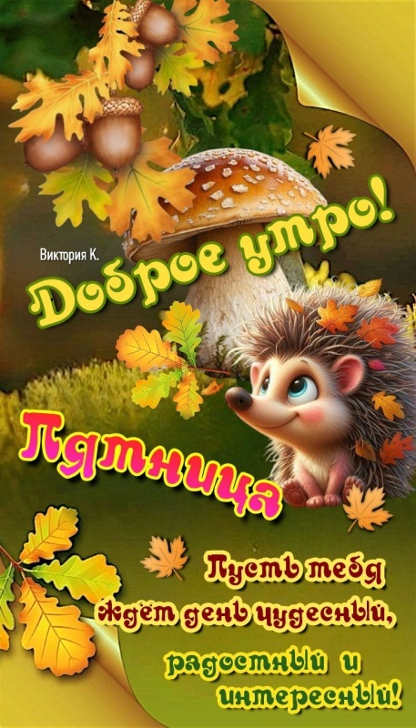 Картинки "Доброе утро пятницы" осенние. Доброе утро пятницы - осенние картинки с пожеланиями