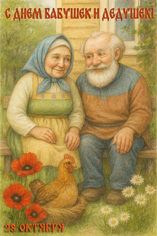 Открытки с Днем бабушек и дедушек 2025. Красивые открытки с Днем бабушек и дедушек