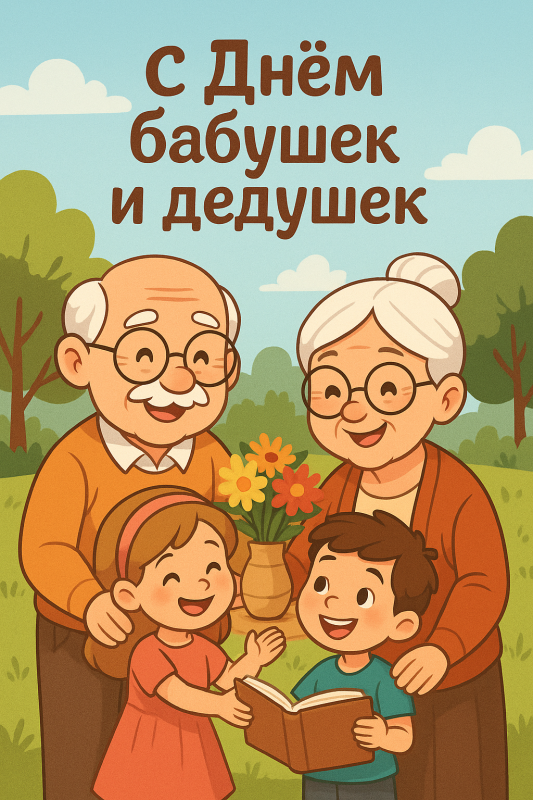 Открытки с Днем бабушек и дедушек 2025. Красивые открытки с Днем бабушек и дедушек