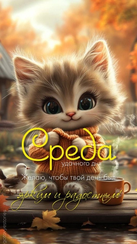 Осенние картинки Доброе утро среды. Картинки Доброе утро среды