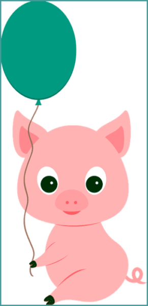 свинья с шариком